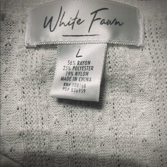 WHITE FAWN Ribbed Button Front Cardigan - Picture 4 of 4